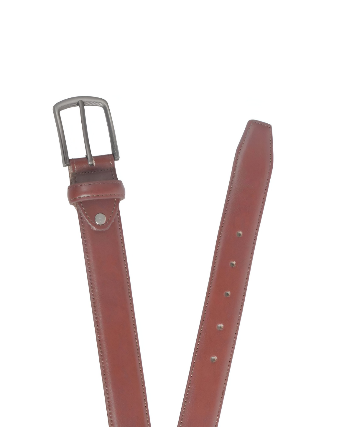 dark brown plain leather belt
