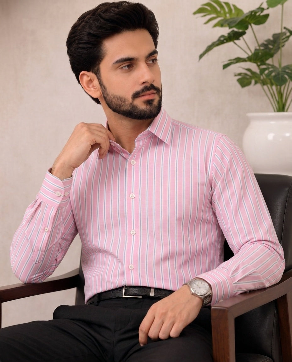 Pink Lining Dress Shirt