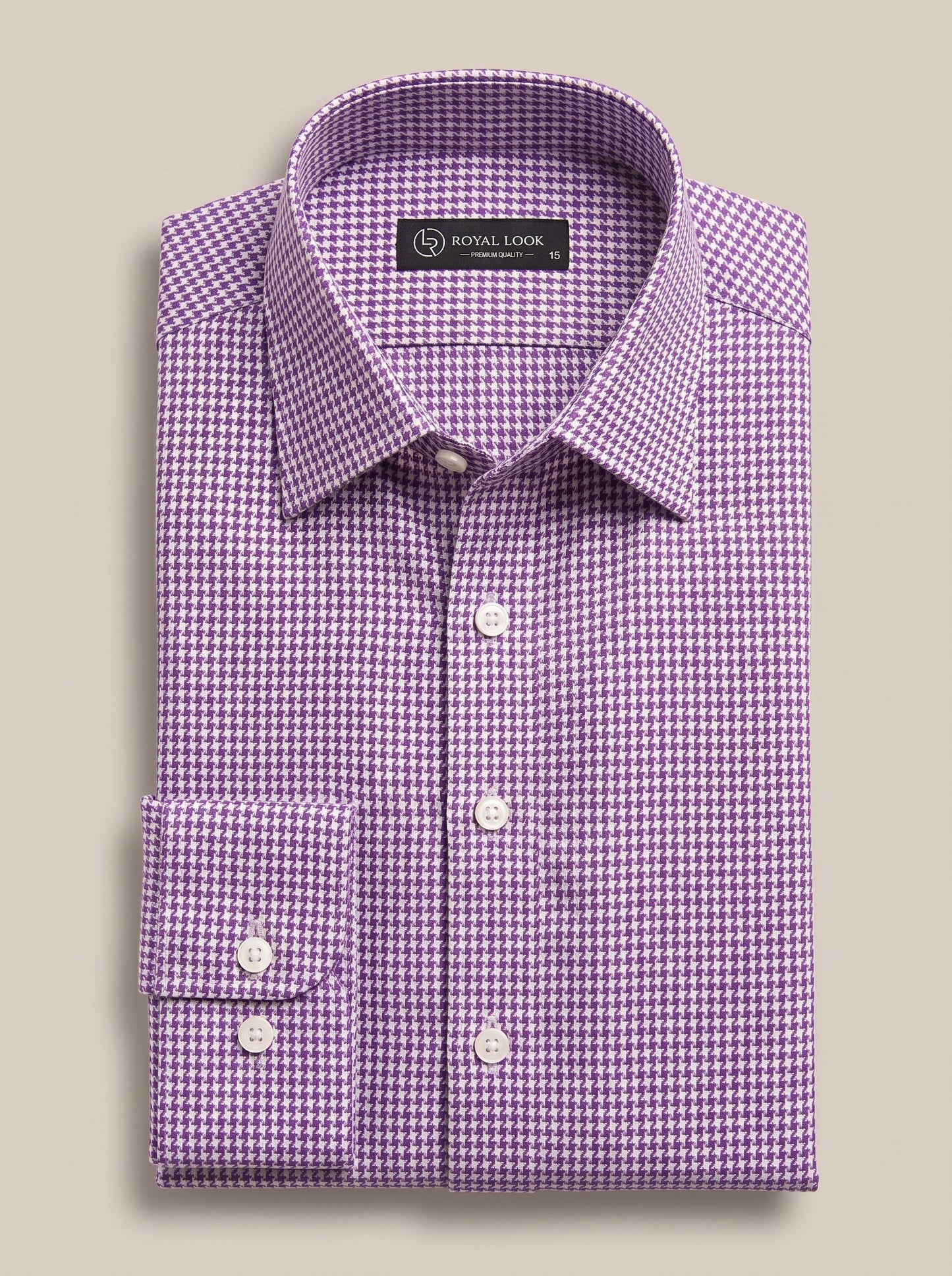 Purple Check Dress Shirt