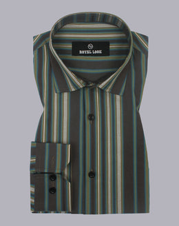 Brown & Green Shaded Lining Shirt