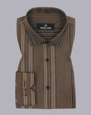 Dark & Light Brown Shaded Lining Shirt