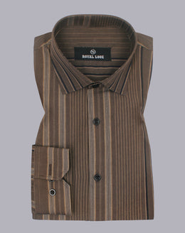 Dark & Light Brown Shaded Lining Shirt