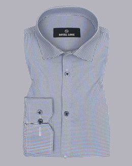 Blue Small Boxes Check Shirt