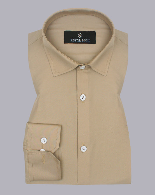 Light Cammel Plain Shirt