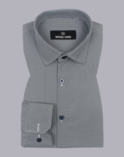 Slim Boxes Check Black & White Shirt