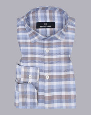 Blue & Brown Check Shirt