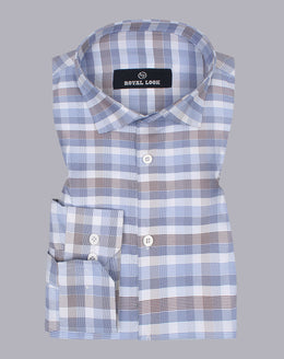 Blue & Brown Check Shirt
