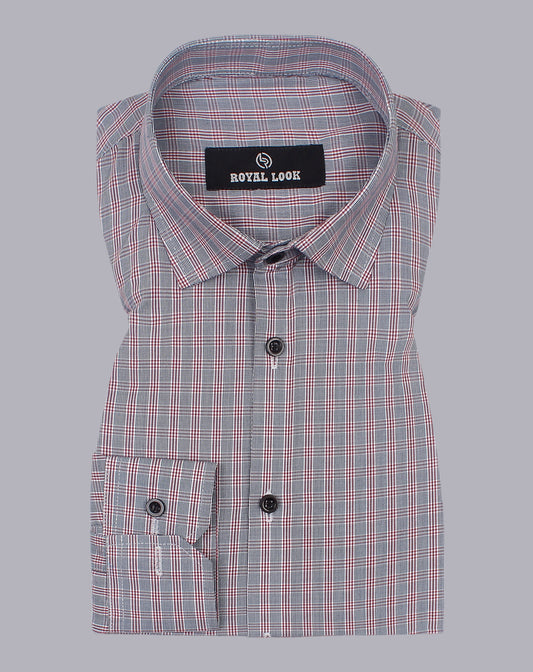 Multi Grey Check Boxes Shirt