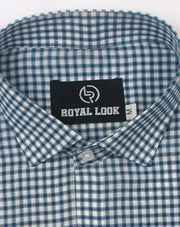 Dark Green Boxes Check Shirt