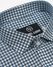 Dark Green Boxes Check Shirt