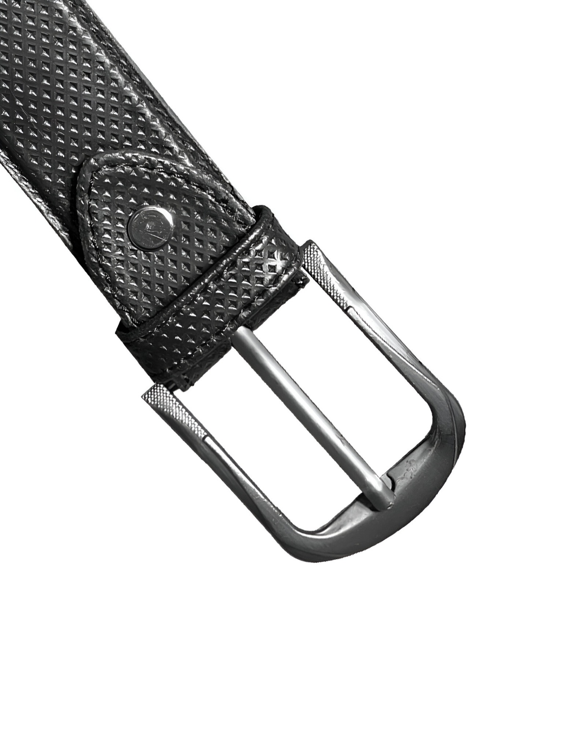 black textured Leather belt