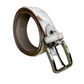White Leather Fur belt