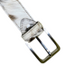 White Leather Fur belt