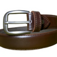 dark brown plain Leather belt