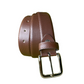 Brown doted brown plain Leather belt