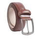 dark brown plain leather belt
