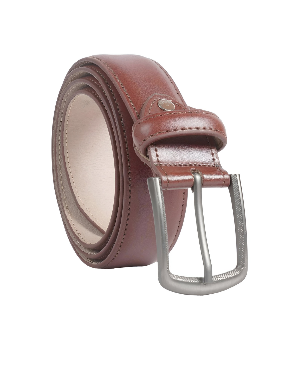 dark brown plain leather belt