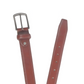 dark brown plain leather belt