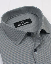 Slim Boxes Check Black & White Shirt