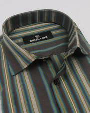 Brown & Green Shaded Lining Shirt