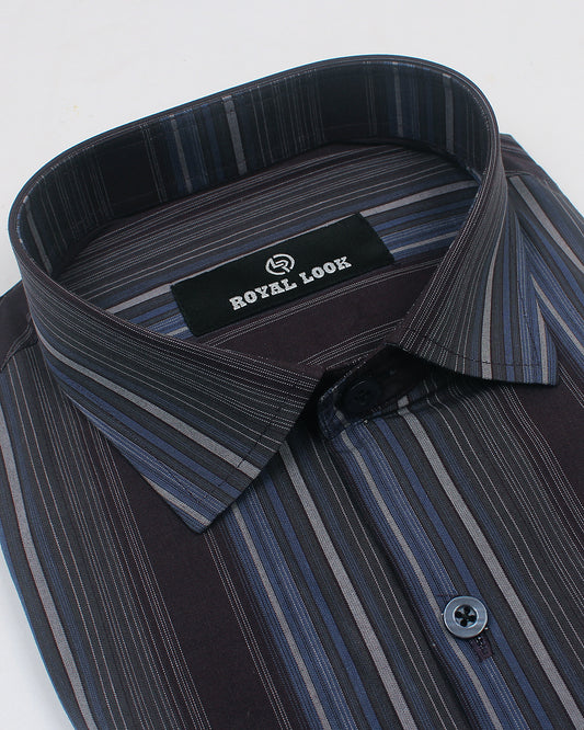 Blue & Brown Shaded Lining Shirt