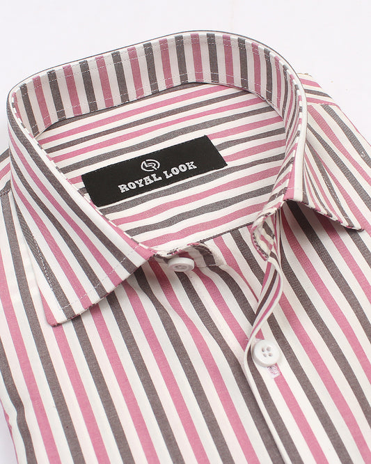 Grey & Pink Lining Shirt