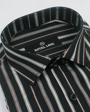 Black & Brown Textured Lining Shirt
