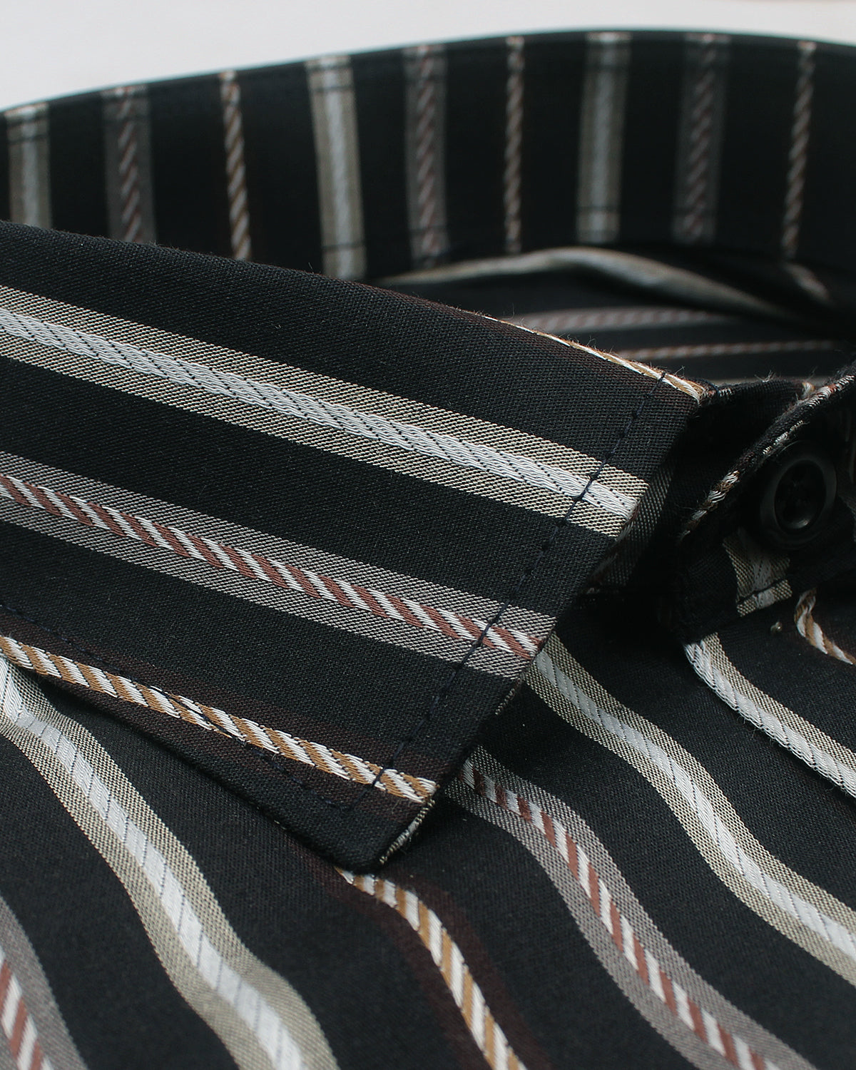 Black & Brown Textured Lining Shirt