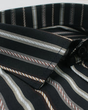 Black & Brown Textured Lining Shirt