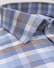Blue & Brown Check Shirt