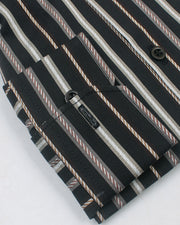 Black & Brown Textured Lining Shirt