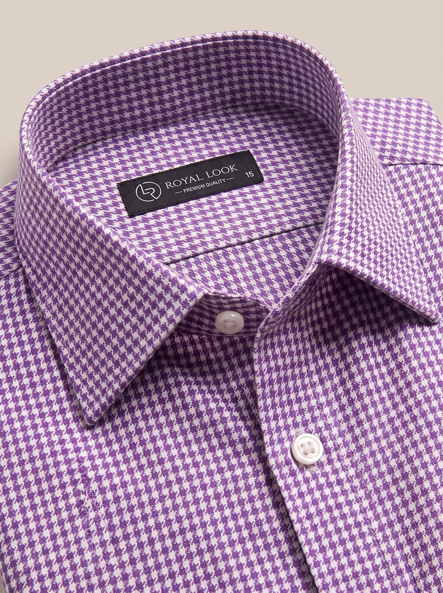 Purple Check Dress Shirt