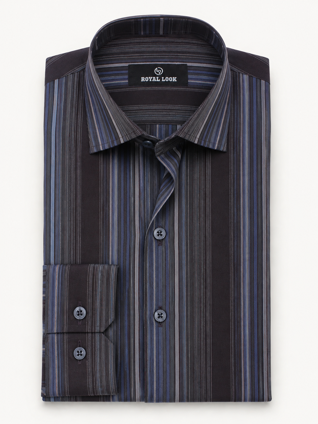 Blue & Brown Shaded Lining Shirt