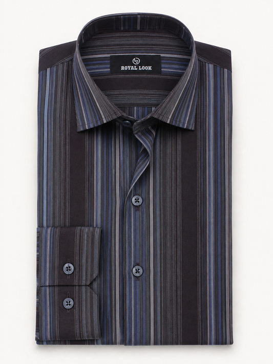 Blue & Brown Shaded Lining Shirt