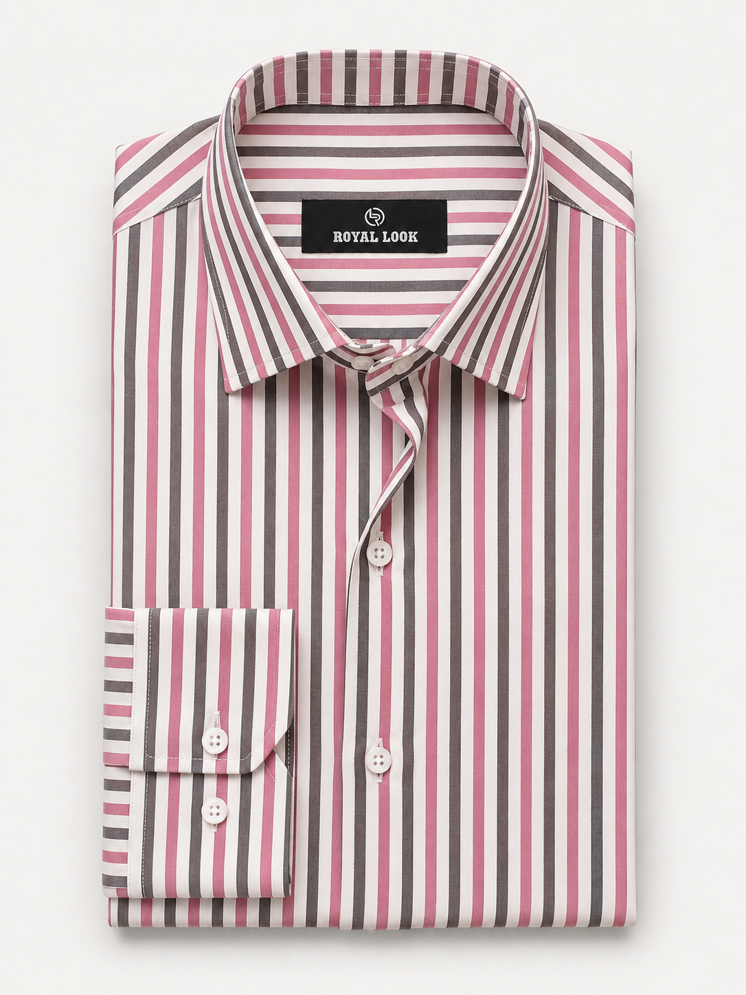 Grey & Pink Lining Shirt