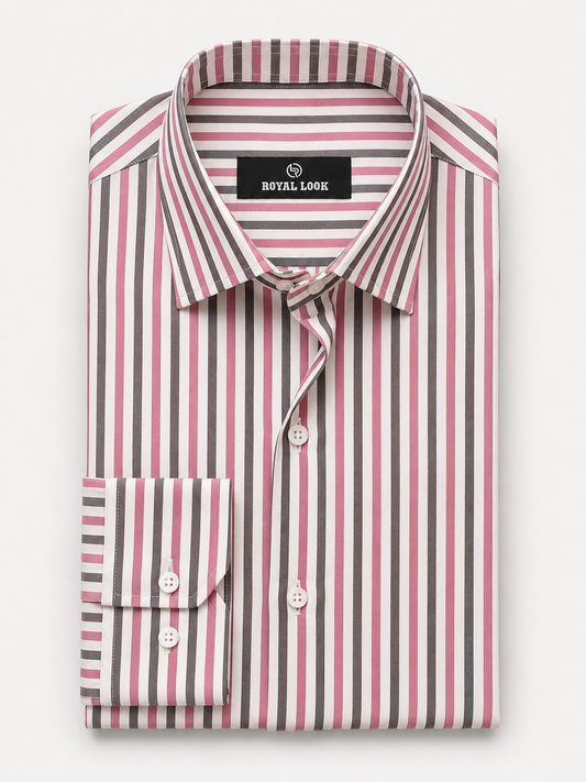 Grey & Pink Lining Shirt