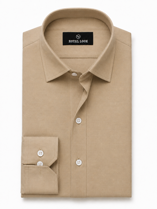 Light Cammel Plain Shirt