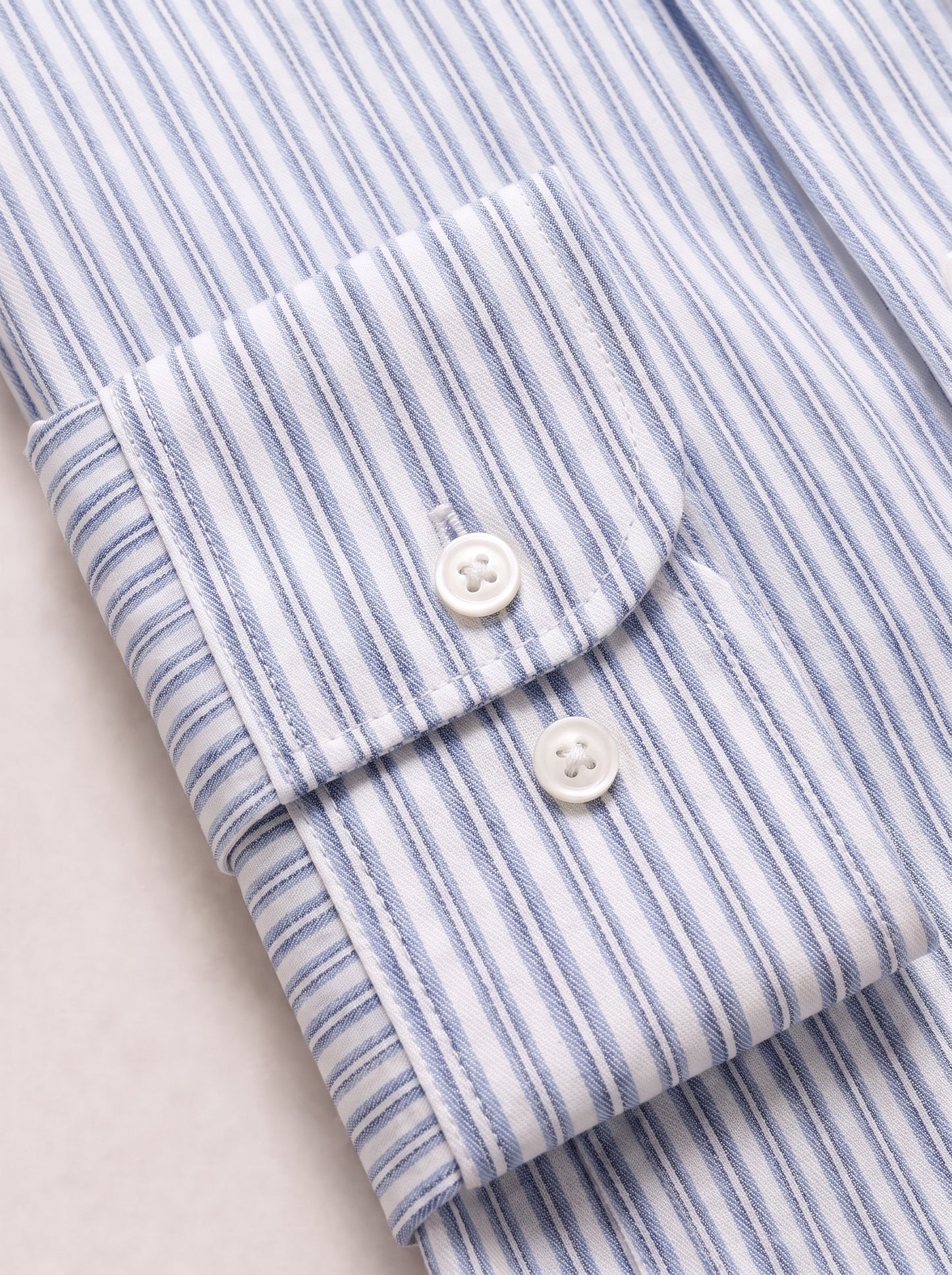 White & Blue Lining Dress Shirt