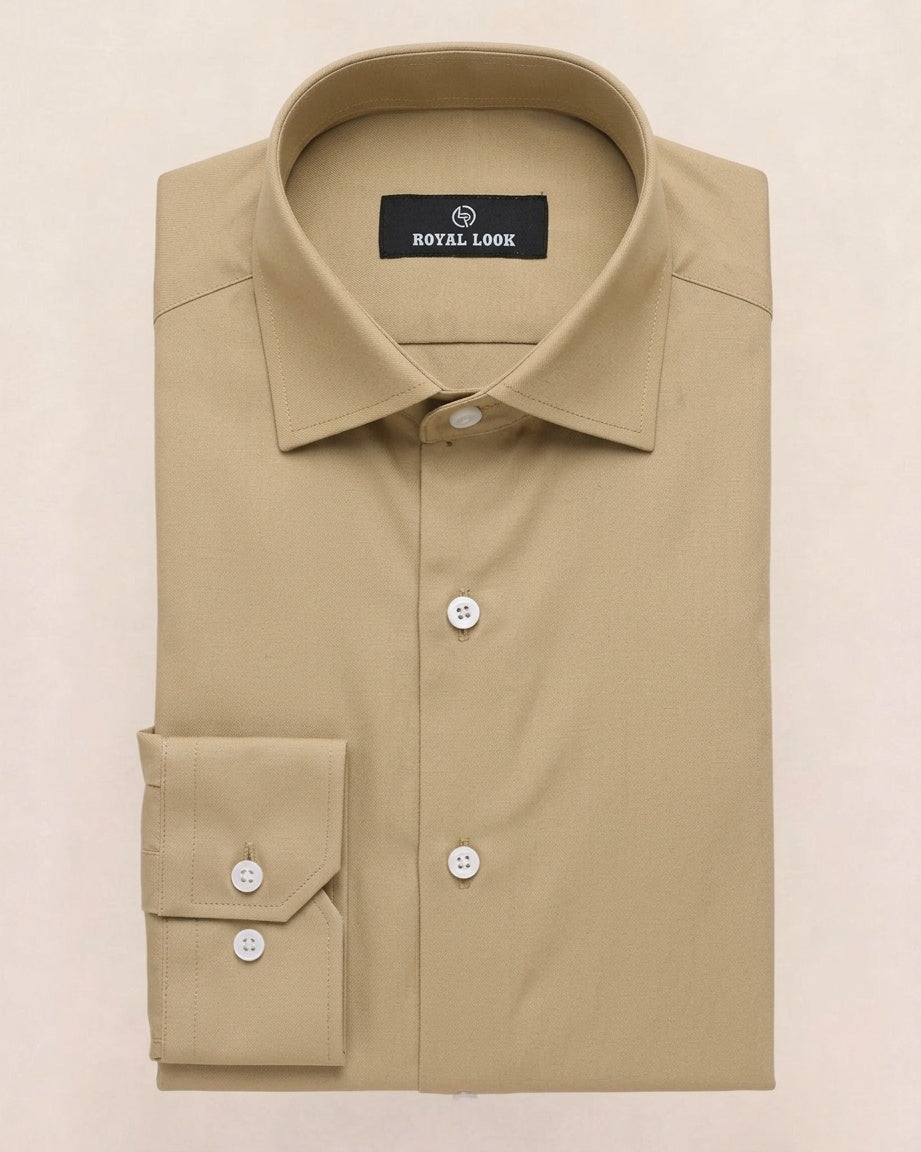 Light Cammel Plain Shirt