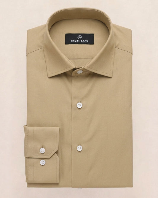 Light Cammel Plain Shirt