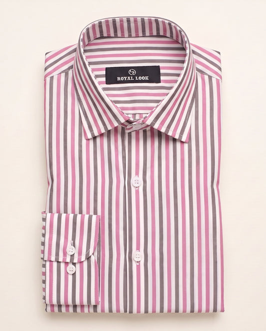 Grey & Pink Lining Shirt