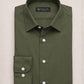 Olive Green Plain Dress Shirt