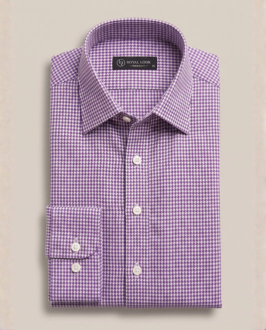 Purple Check Dress Shirt