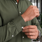 Olive Green Plain Dress Shirt