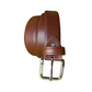 dark brown doted shiny  leather belt