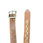 Light brown cut  style leather belt