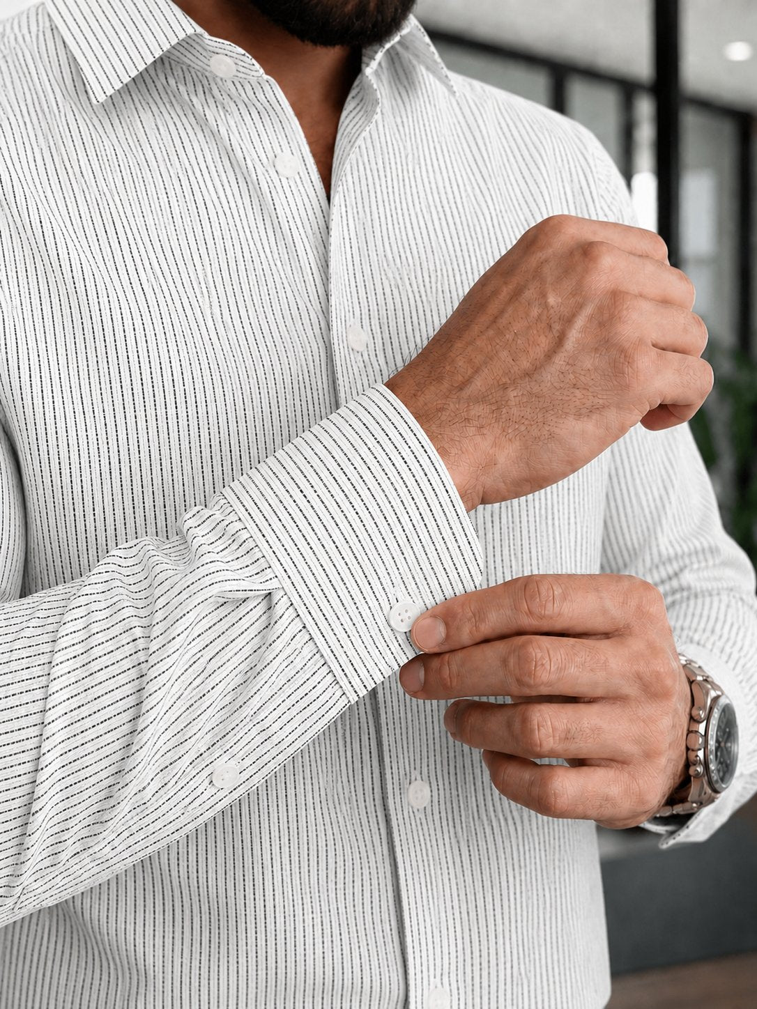 Textured Lining Dress Shirt