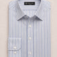 White & Blue Lining Dress Shirt