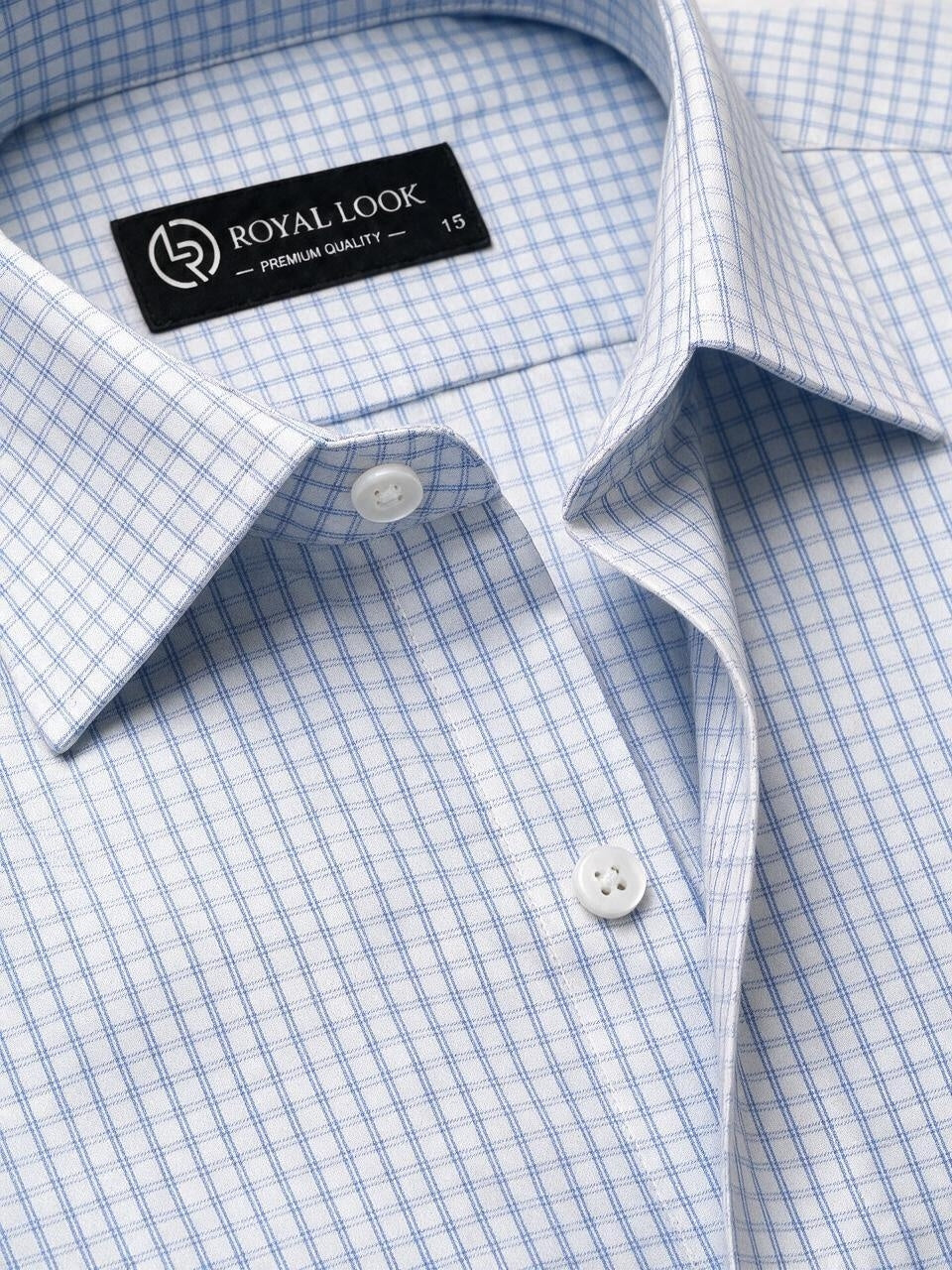 Light Blue Boxes Dess Shirt